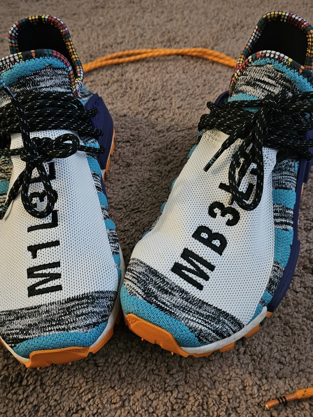 adidas Kids Sneakers in White, Turquoise & Orange